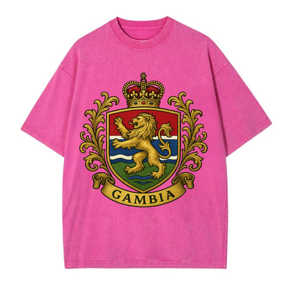 Gambia Heritage Badge  - Vintage T-shirt - Dusty Rose(Rose)