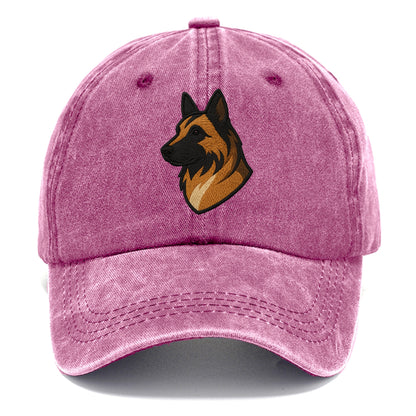 Belgian Tervuren - Fawn with black overlay embroidered design - Classic Cap - Dusty Rose(Rose)