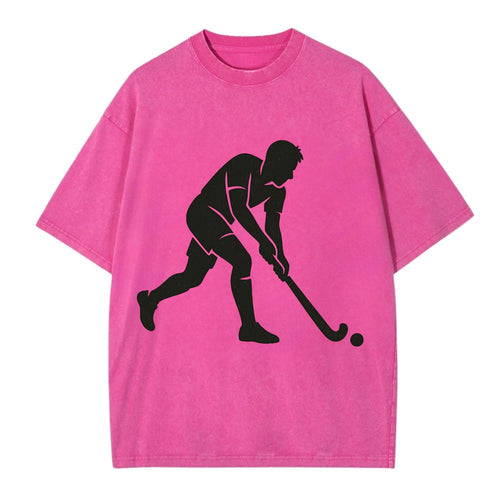 Field hockey player striking the ball - Vintage T-shirt