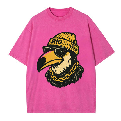 Rio Toucan - Vintage T-shirt - Dusty Rose(Rose)