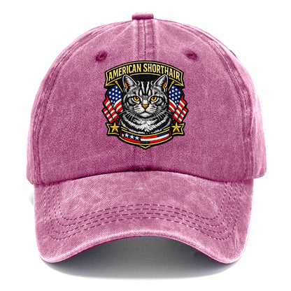AMERICAN SHORTHAIR - classic american cat in silver tabby , all-American cat - Classic Cap - Dusty Rose(Rose)