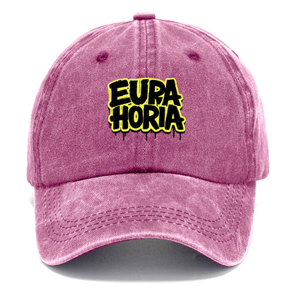 Bold typography design - "EUPHORIA" - intense happiness, ecstasy - Classic Cap - Dusty Rose(Rose)