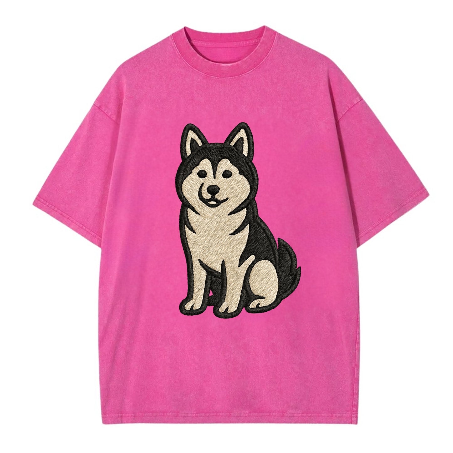 Pomsky - Pomeranian-Husky mix sitting po Vintage T-shirt - Dusty Rose(Rose)