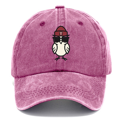 Philadelphia Owl wearing Temple beanie with T patch - Classic Cap - Dusty Rose(Rose)