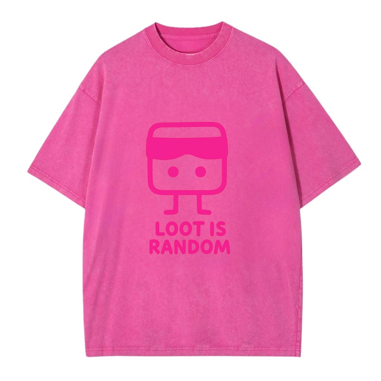 LOOT IS RANDOM | Dice wearing blindfold - Vintage T-shirt - Dusty Rose(Rose)
