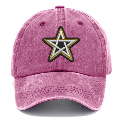 PENTAGRAM STAR - five point star in silver , protection - Classic Cap - Dusty Rose(Rose)