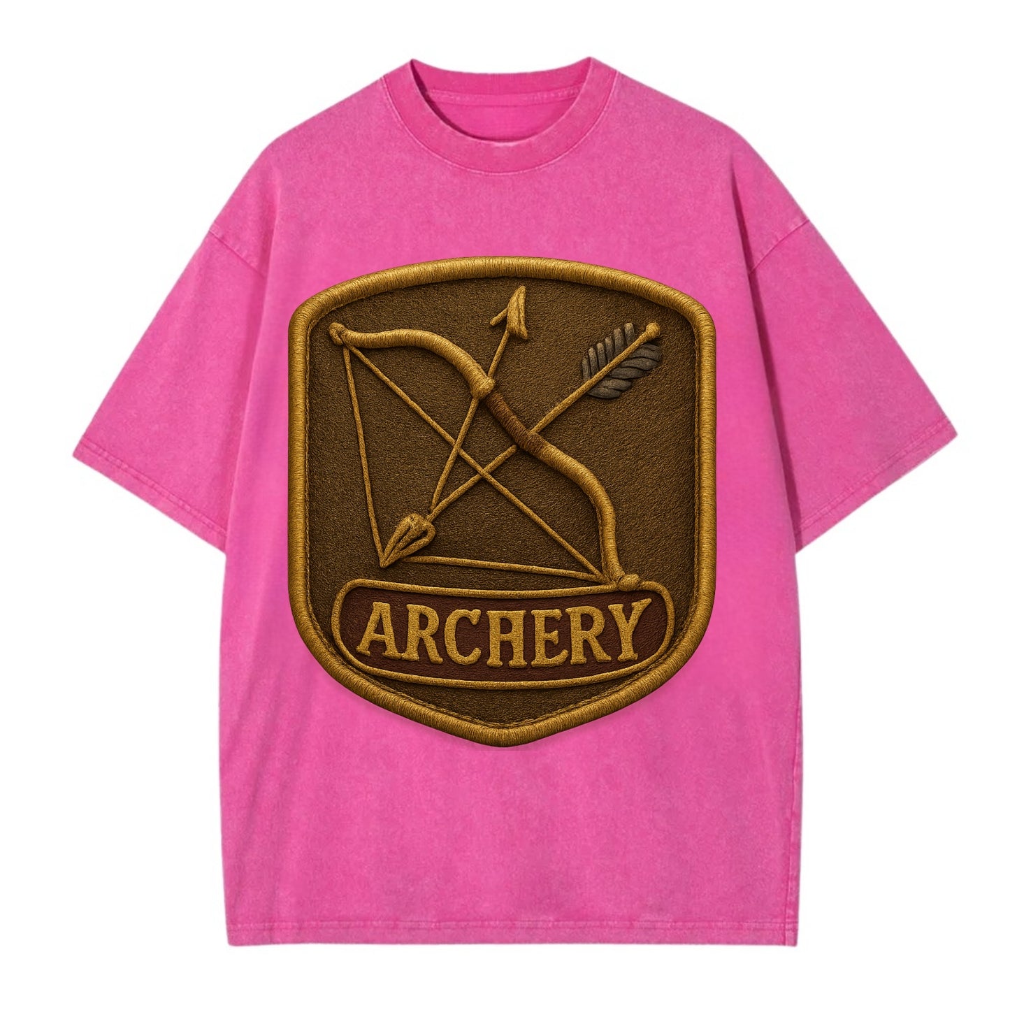 Bow and arrow crossed - archery enthusiast - Vintage T-shirt - Dusty Rose(Rose)