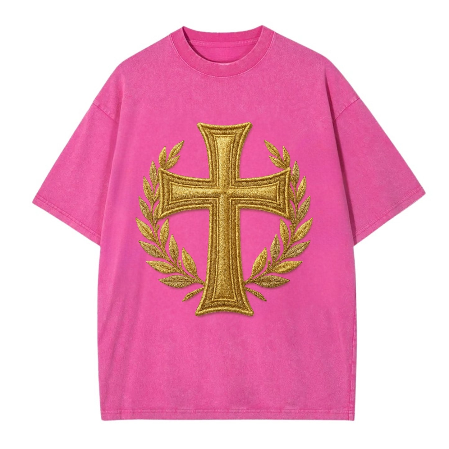 Victory Cross  - Vintage T-shirt - Dusty Rose(Rose)
