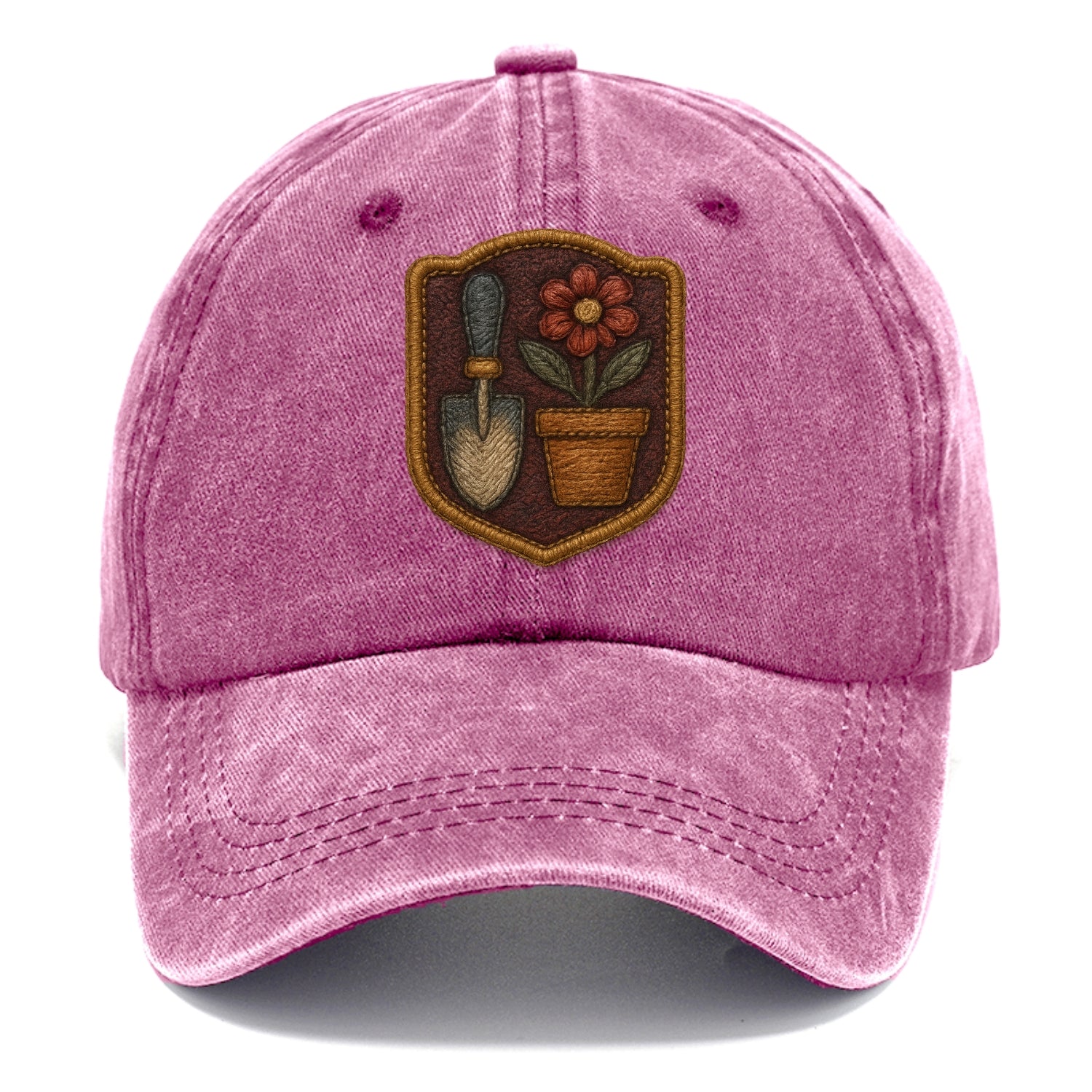 Garden trowel with flower pot - gardener badge - Classic Cap - Dusty Rose(Rose)