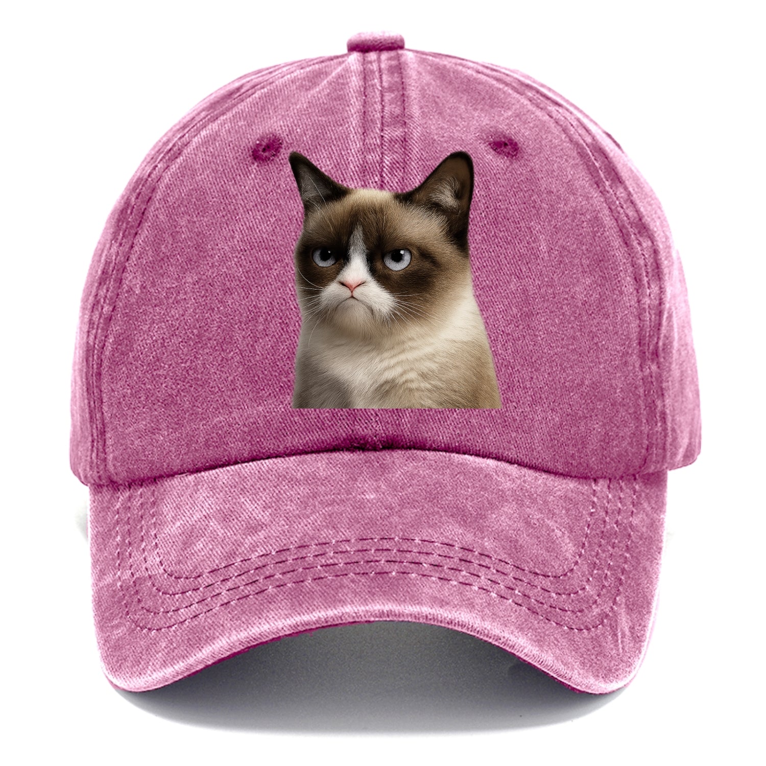 Grumpy Cat Expression  - Classic Cap - Dusty Rose(Rose)