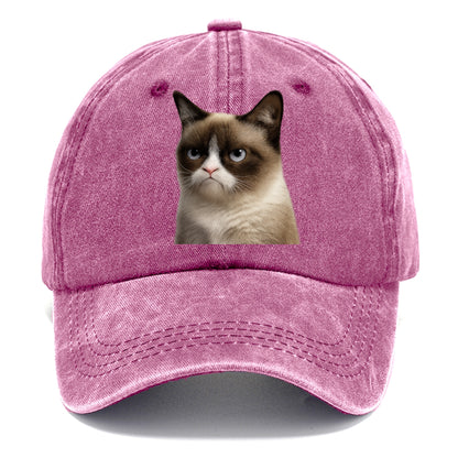 Grumpy Cat Expression  - Classic Cap - Dusty Rose(Rose)
