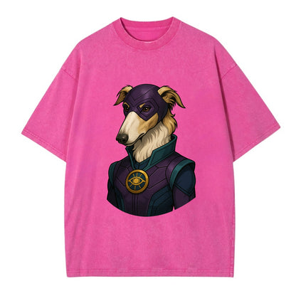 Borzoi Mystic Hero  - Vintage T-shirt - Dusty Rose(Rose)