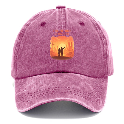 Sunrise over thriving sustainable city - "The Future is Bright" - optimistic vision - Classic Cap - Dusty Rose(Rose)