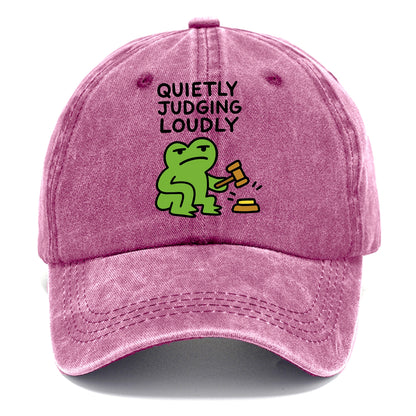 QUIETLY JUDGING LOUDLY | Silent gavel banging - Classic Cap - Dusty Rose(Rose)