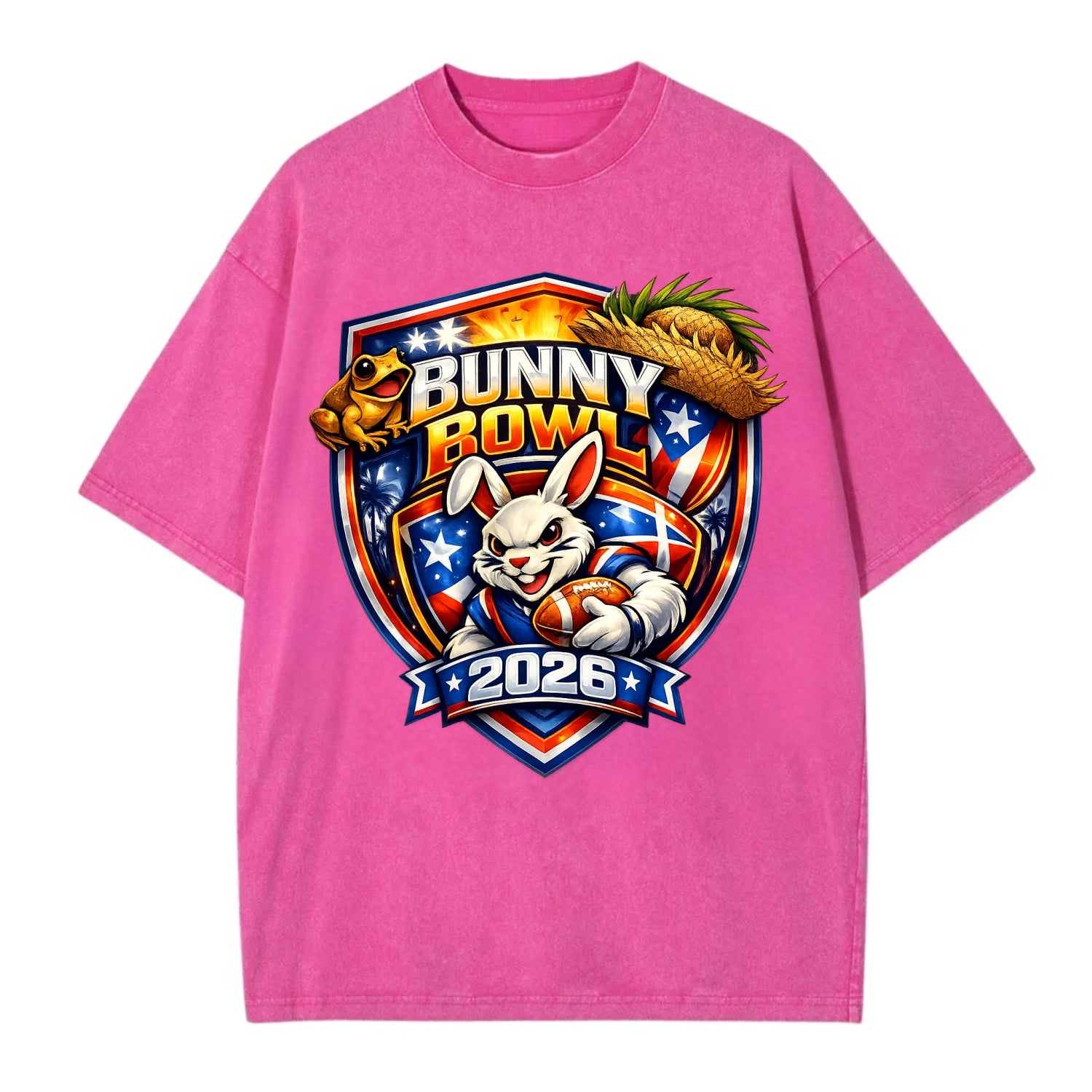 Bunny Bowl 2026 - Vintage T-shirt - Dusty Rose(Rose)