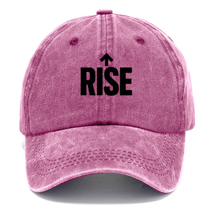 Bold typography design - "RISE" - getting up, ascending, elevating - Classic Cap - Dusty Rose(Rose)