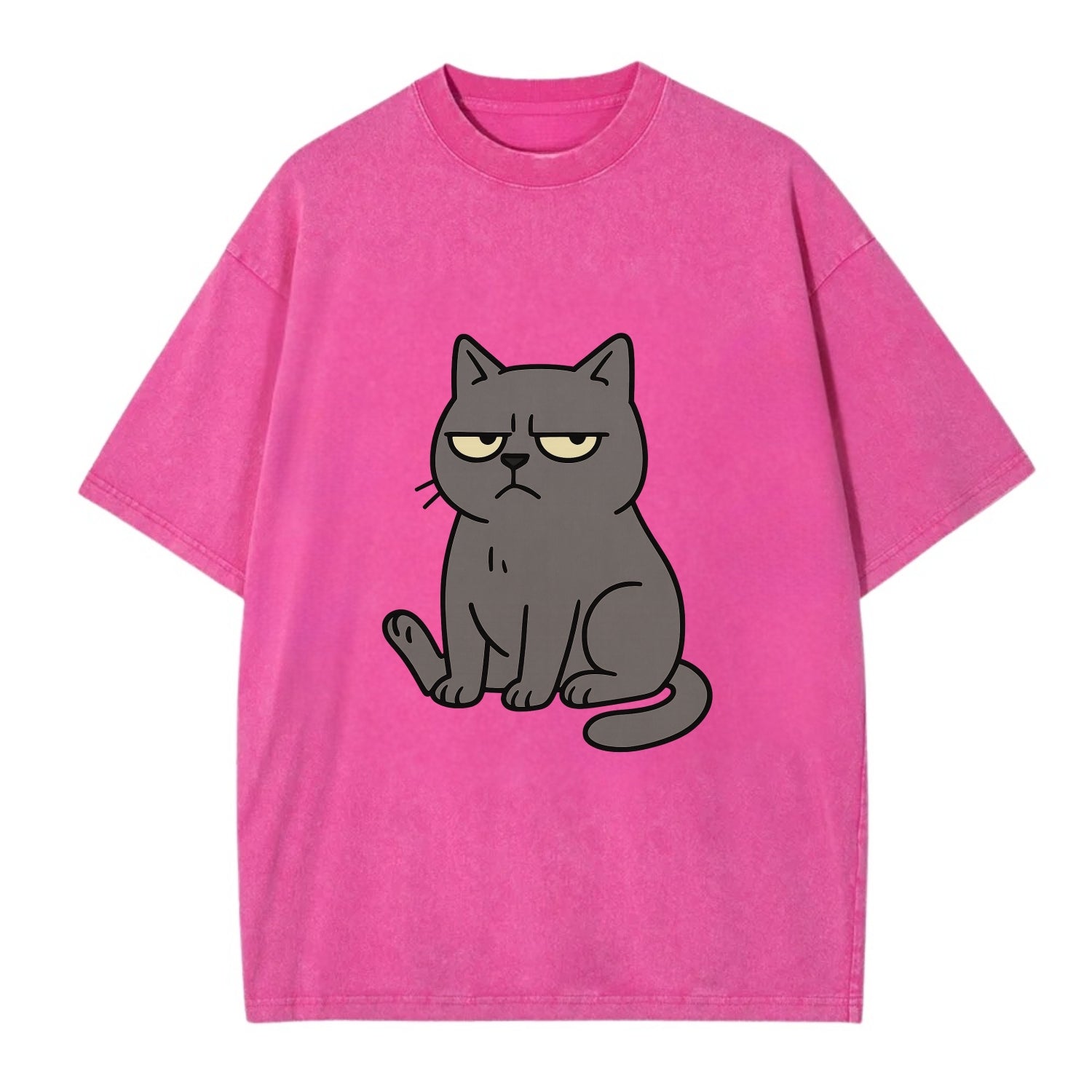 The Cat Judging Silently - Vintage T-shirt - Dusty Rose(Rose)
