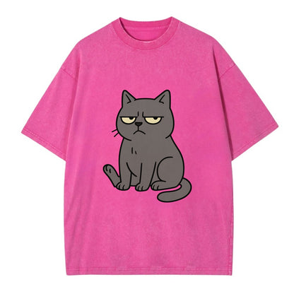 The Cat Judging Silently - Vintage T-shirt - Dusty Rose(Rose)