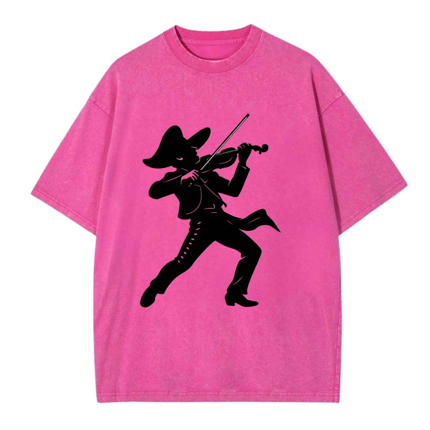 Mariachi violinist passionate performance - Vintage T-shirt - Dusty Rose(Rose)
