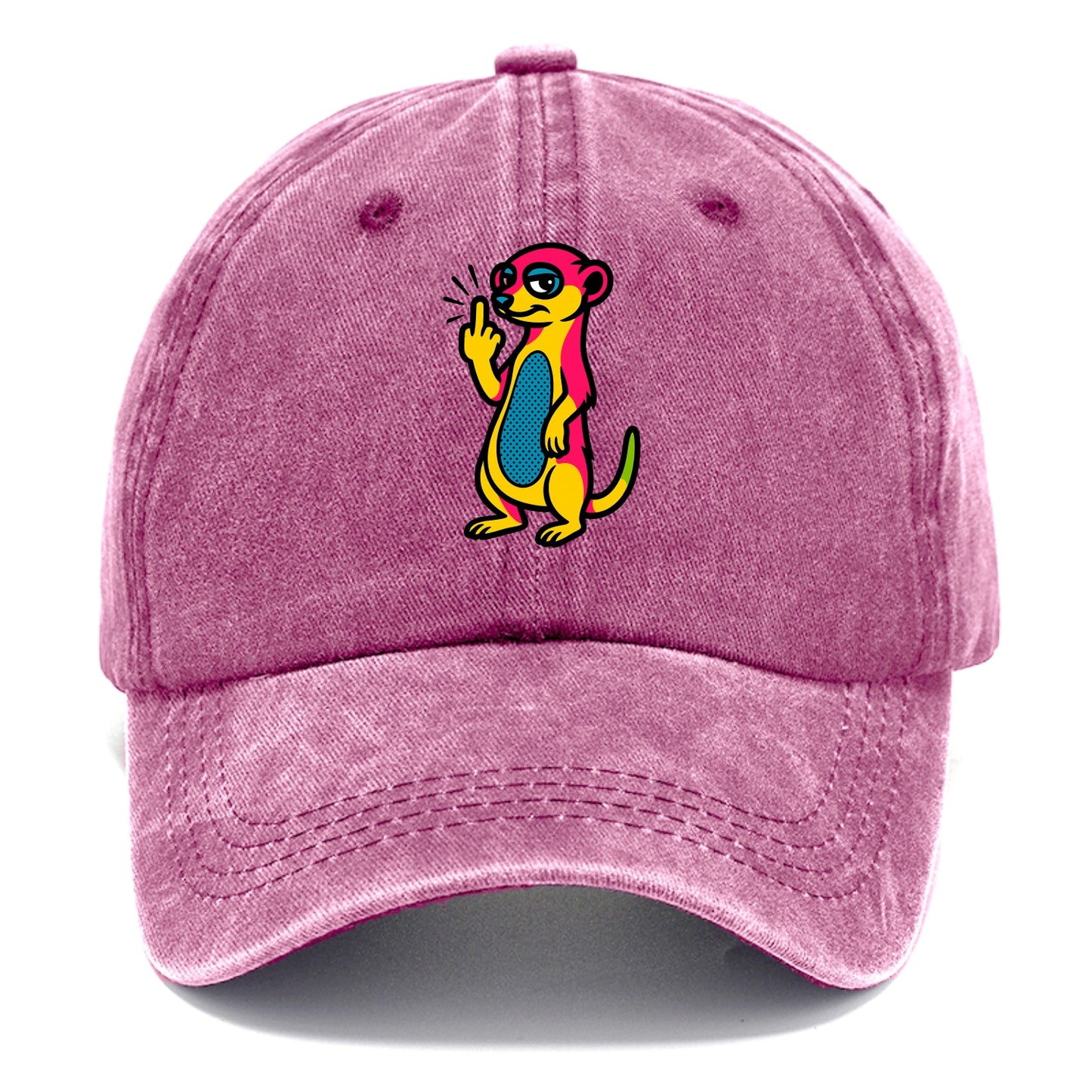 cute meerkat standing guard on hind legs, one front paw raised in sassy salute - Classic Cap - Dusty Rose(Rose)