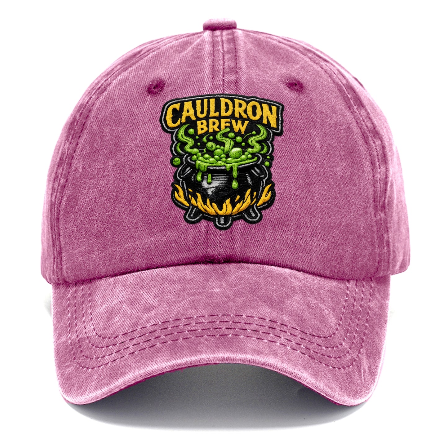 CAULDRON BREW - bubbling pot in black and green , witch craft - Classic Cap - Dusty Rose(Rose)