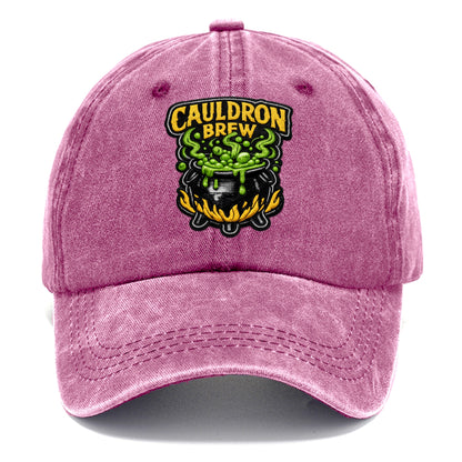 CAULDRON BREW - bubbling pot in black and green , witch craft - Classic Cap - Dusty Rose(Rose)