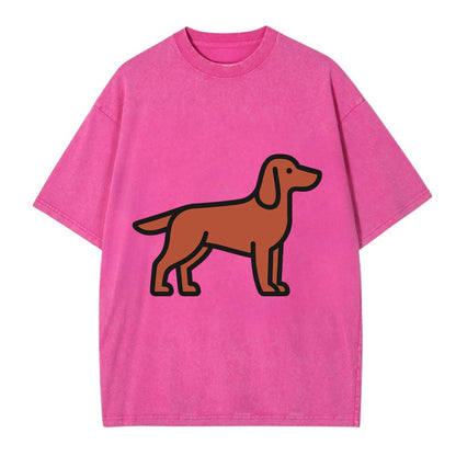 Irish Setter - Red/chestnut flat side profile - Vintage T-shirt - Dusty Rose(Rose)