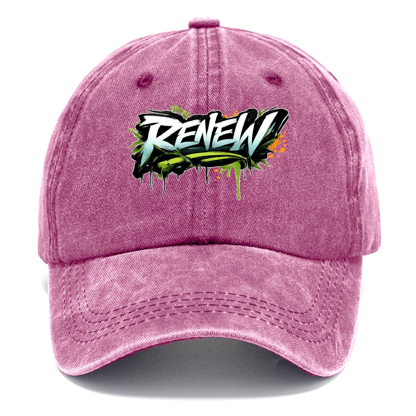 Bold typography design - "RENEW" - starting fresh, regenerating - Classic Cap - Dusty Rose(Rose)