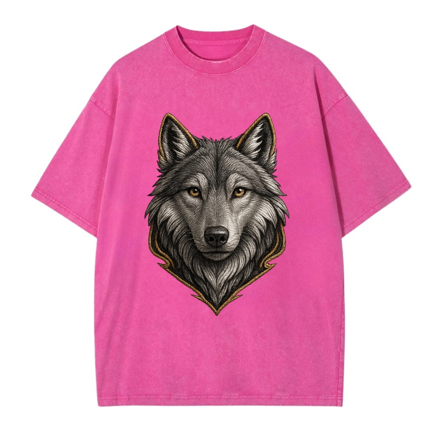 Wolf Totem  - Vintage T-shirt - Dusty Rose(Rose)