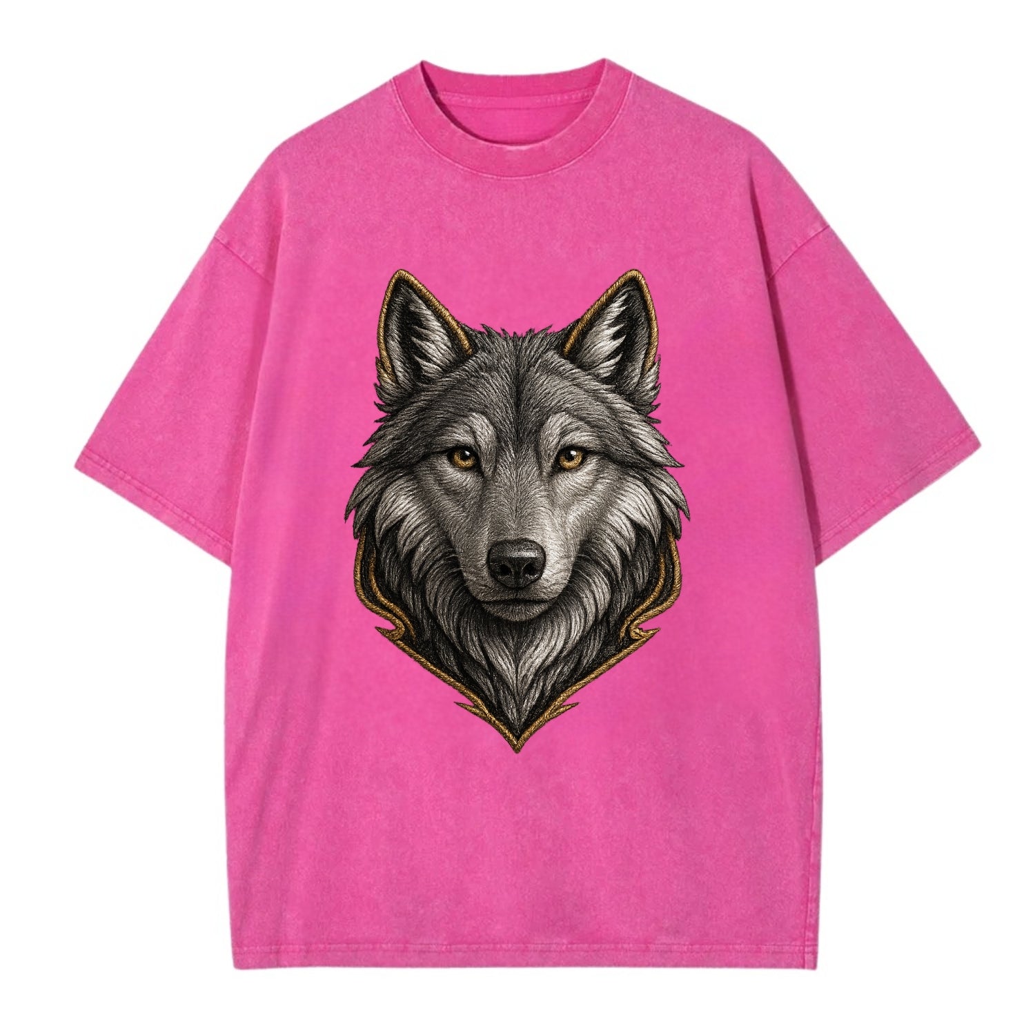Wolf Totem  - Vintage T-shirt - Dusty Rose(Rose)