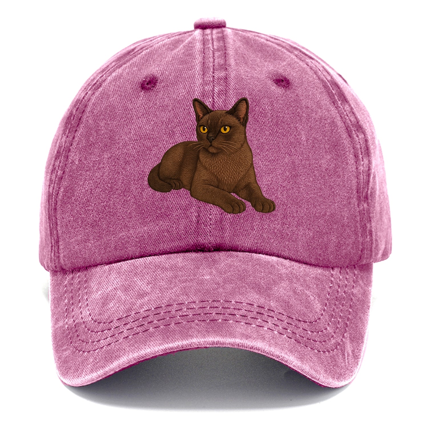Burmese  relaxed lying down with head up Classic Cap - Dusty Rose(Rose)