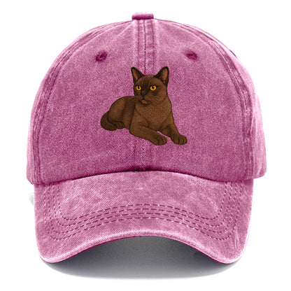 Burmese  relaxed lying down with head up Classic Cap - Dusty Rose(Rose)