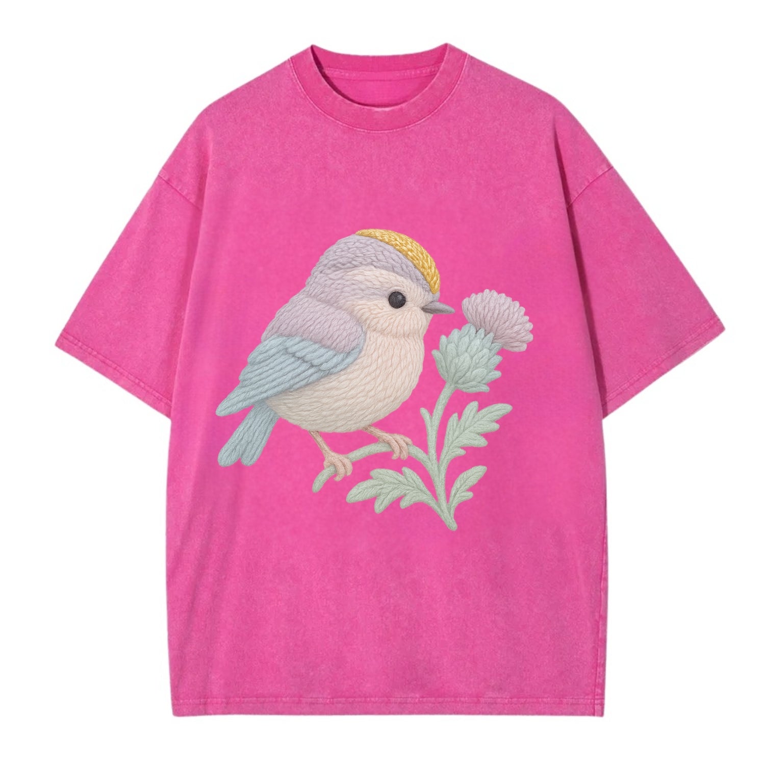 Firecrest Thistle Crown  - Vintage T-shirt - Dusty Rose(Rose)
