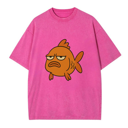 The Goldfish Judging Silently - Vintage T-shirt - Dusty Rose(Rose)
