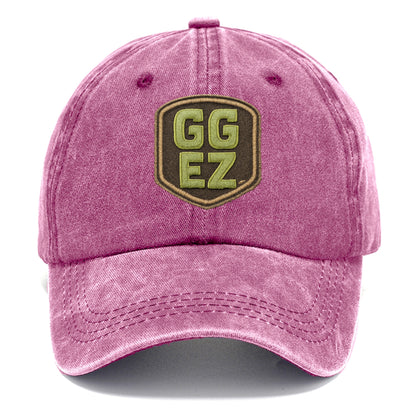 GG EZ - victory text in neon green , easy win - Classic Cap - Dusty Rose(Rose)