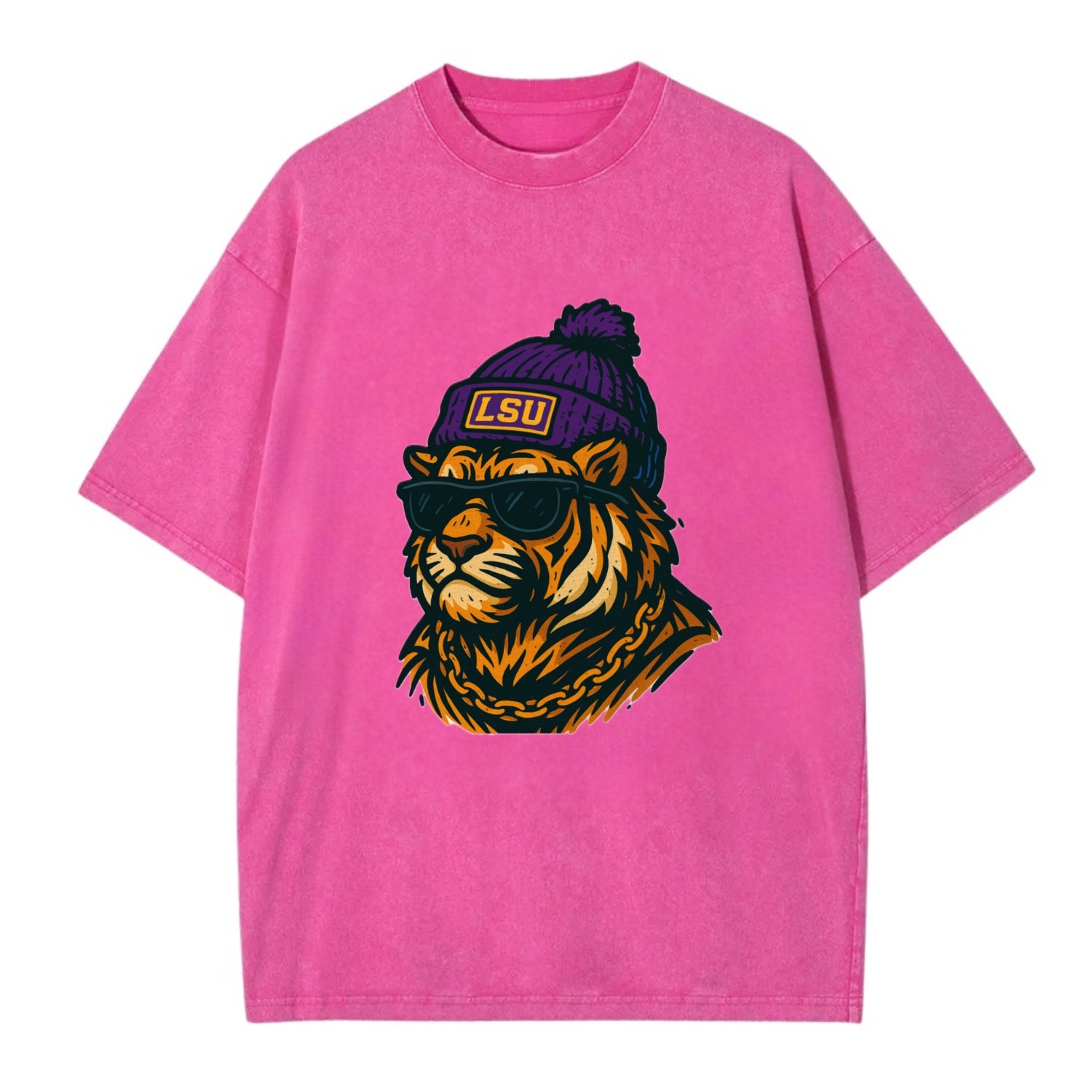 LSU Mike Tiger - Vintage T-shirt - Dusty Rose(Rose)