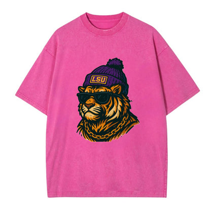 LSU Mike Tiger - Vintage T-shirt - Dusty Rose(Rose)