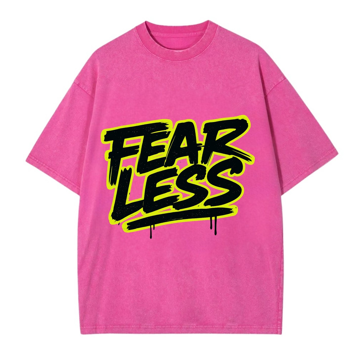 Bold typography design - "FEARLESS" - courage, bravery, facing challenges head on - Vintage T-shirt - Dusty Rose(Rose)