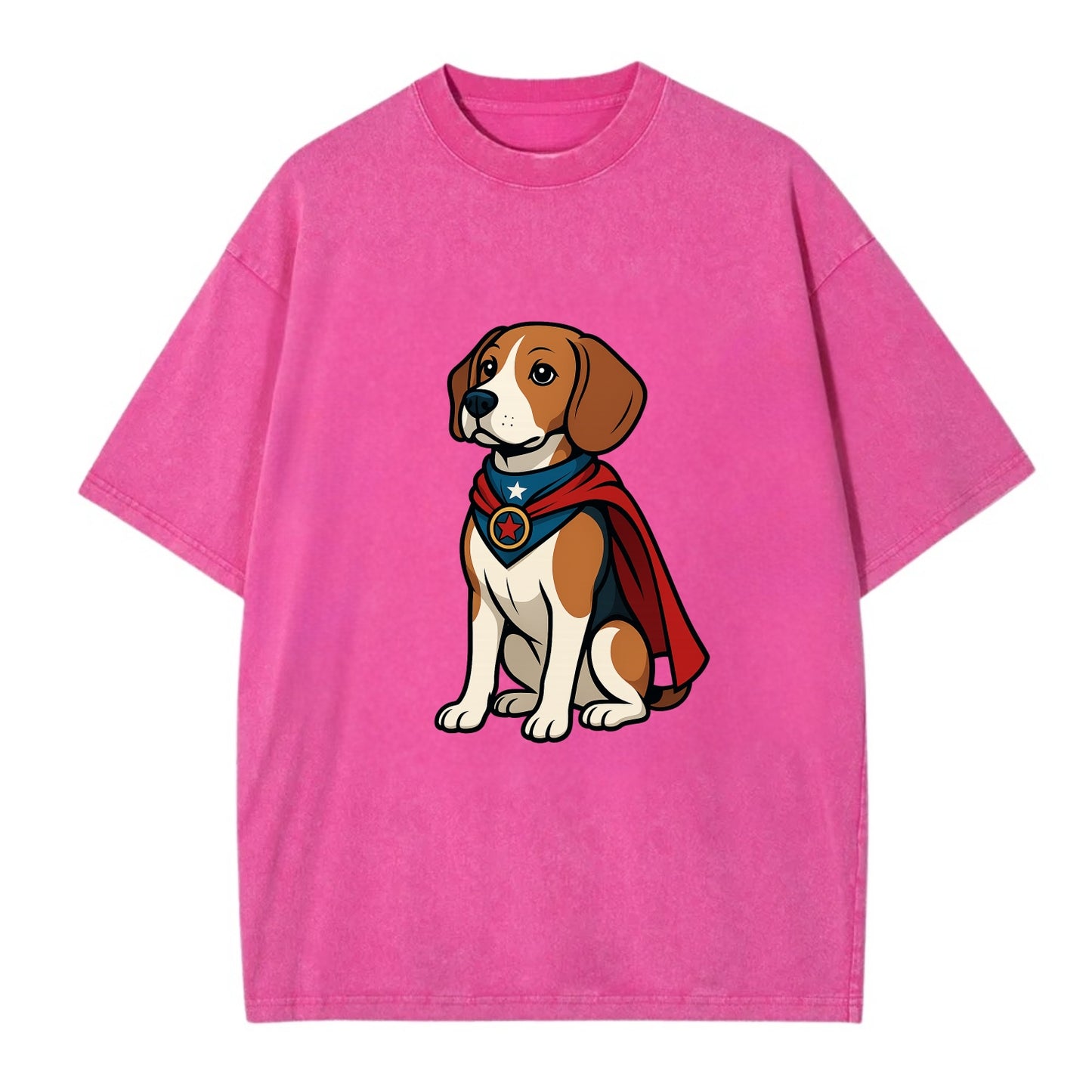 Beagle Patriotic Hero  - Vintage T-shirt - Dusty Rose(Rose)
