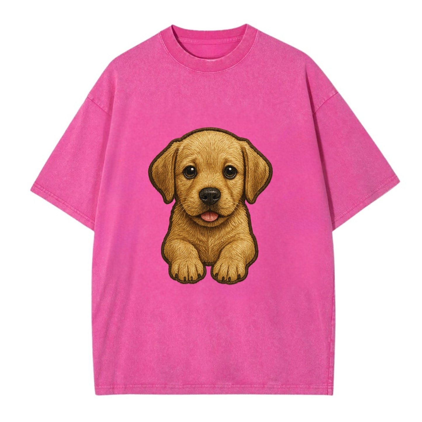 Baby Labrador Retriever Puppy - yellow/black/chocolate, soulful eyes, soft ears, - Vintage T-shirt - Dusty Rose(Rose)