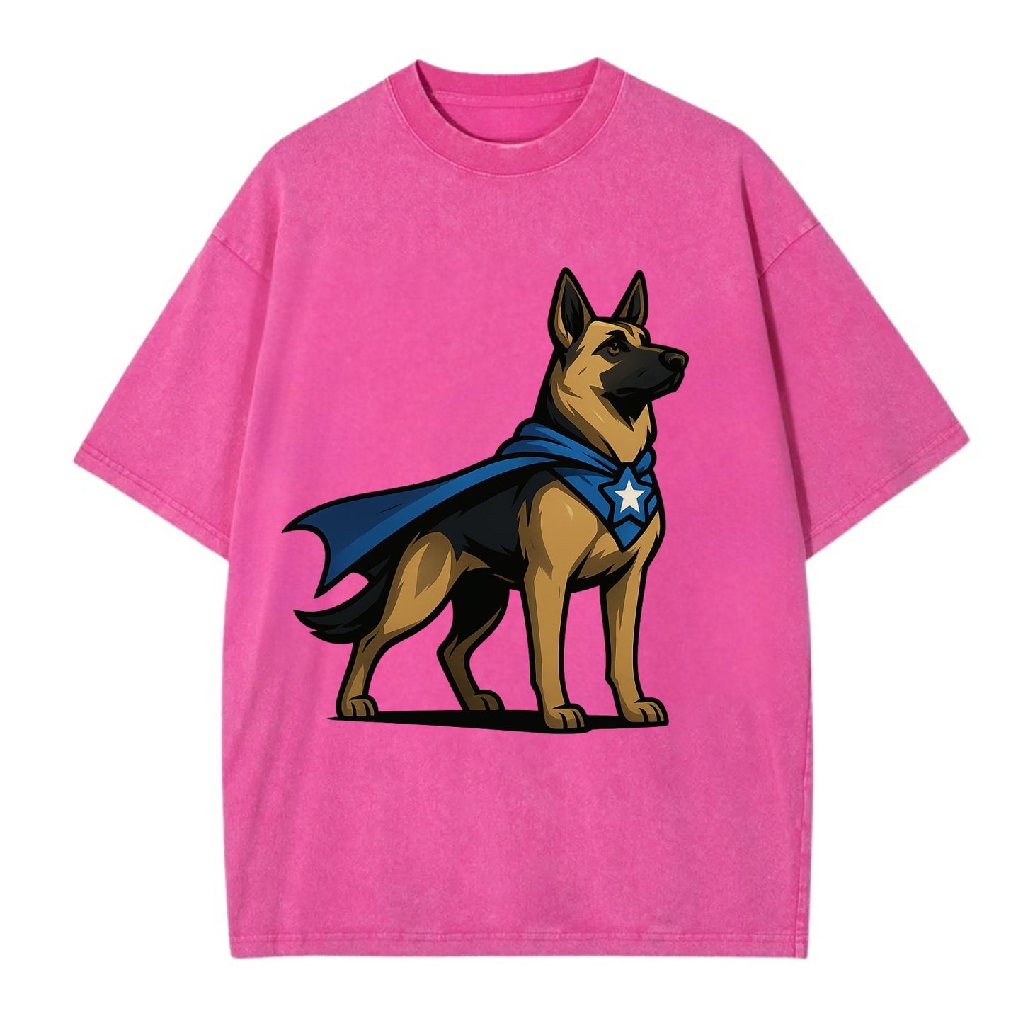 German Shepherd Patriotic Hero  - Vintage T-shirt - Dusty Rose(Rose)