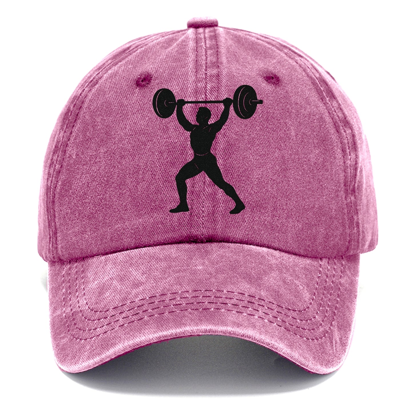 Weightlifter lifting barbell overhead - Classic Cap - Dusty Rose(Rose)