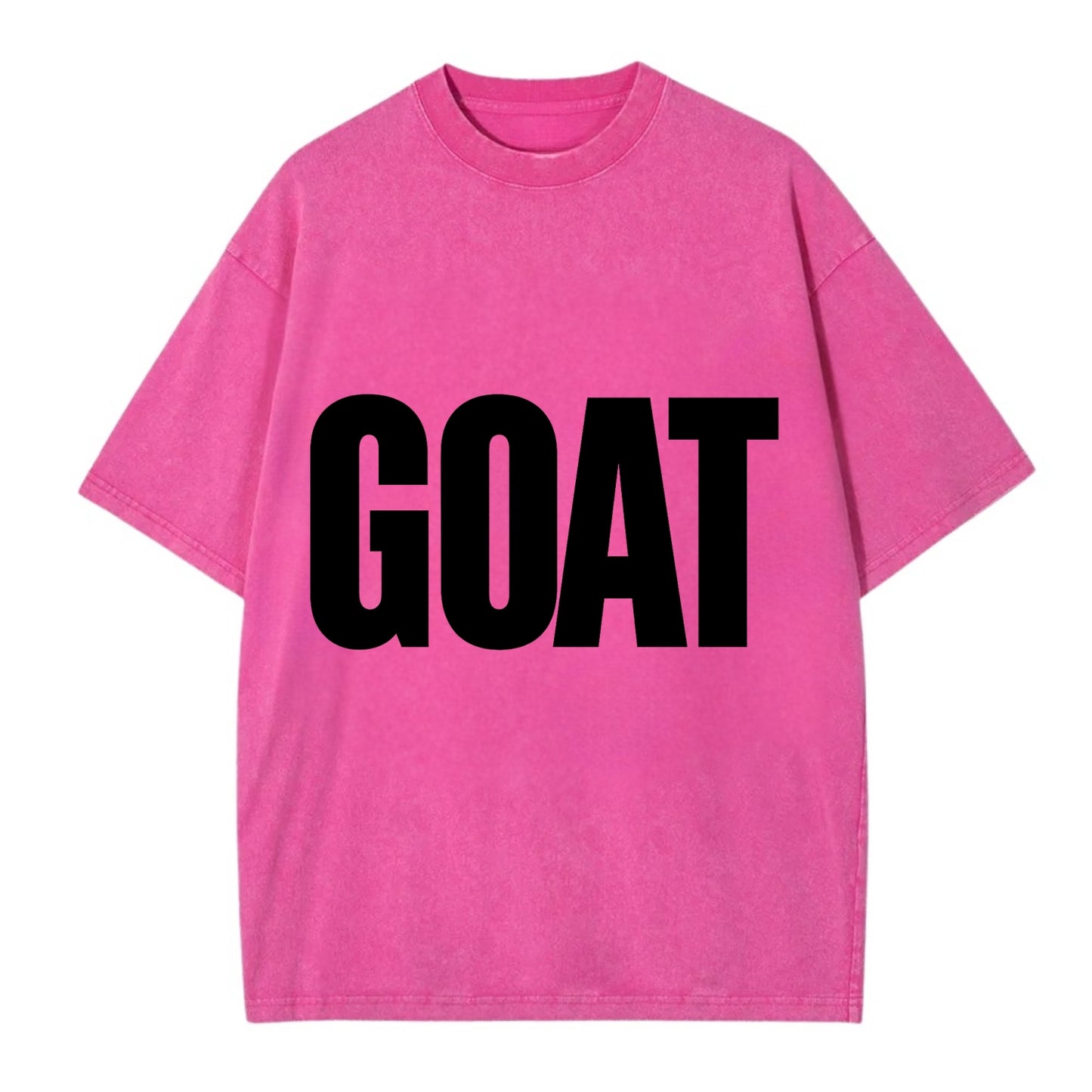 Bold typography design - "GOAT" - greatest of all time - Vintage T-shirt - Dusty Rose(Rose)
