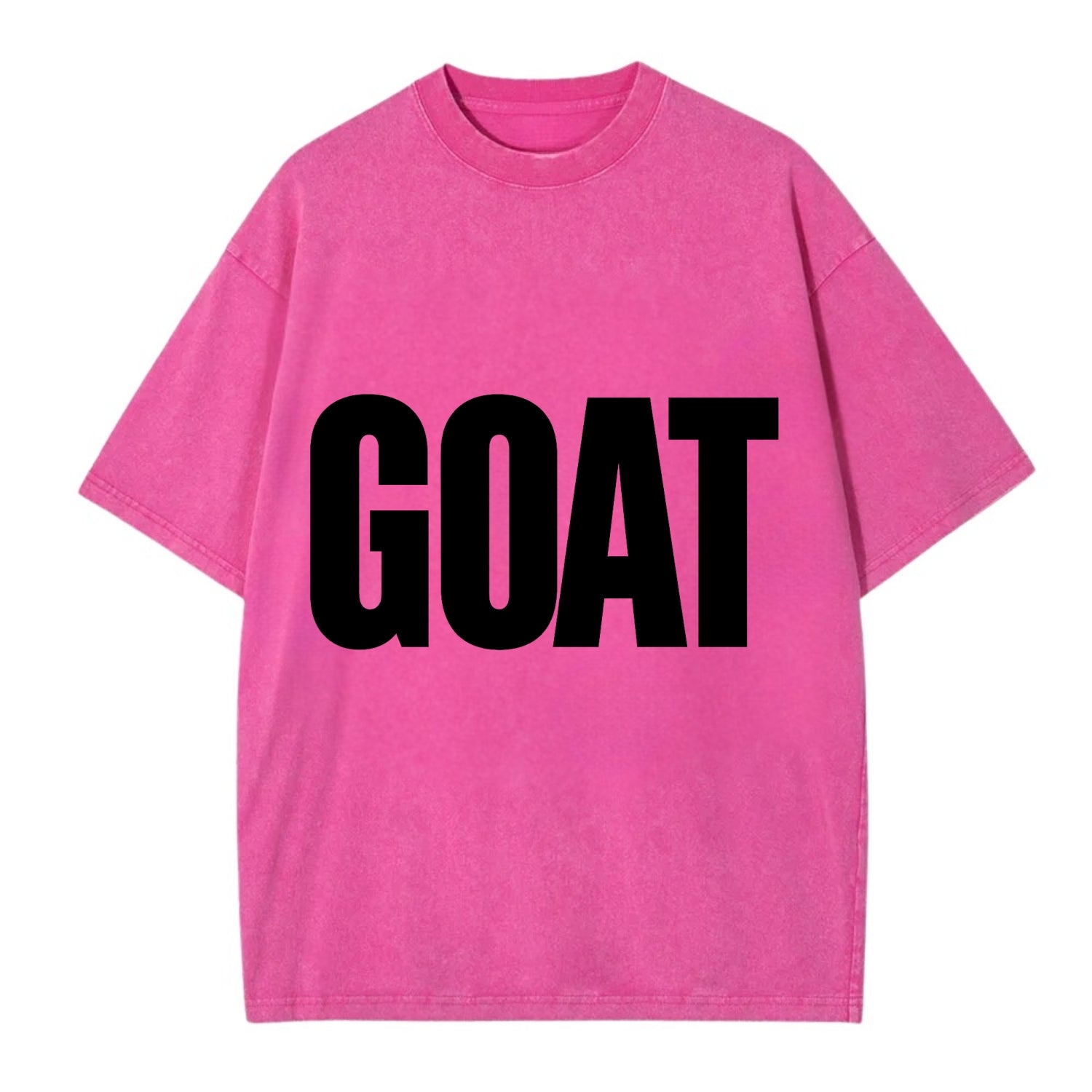 Bold typography design - "GOAT" - greatest of all time - Vintage T-shirt - Dusty Rose(Rose)
