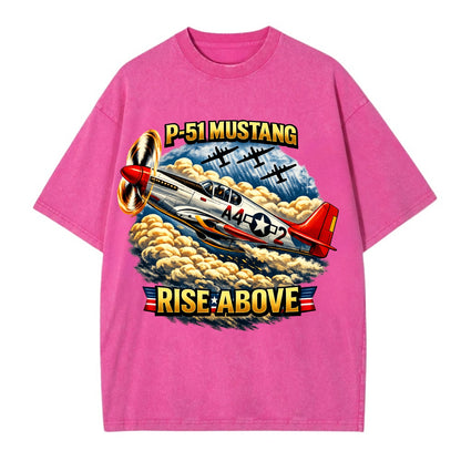 P 51 Mustang Rise Above - Vintage T-shirt - Dusty Rose(Rose)