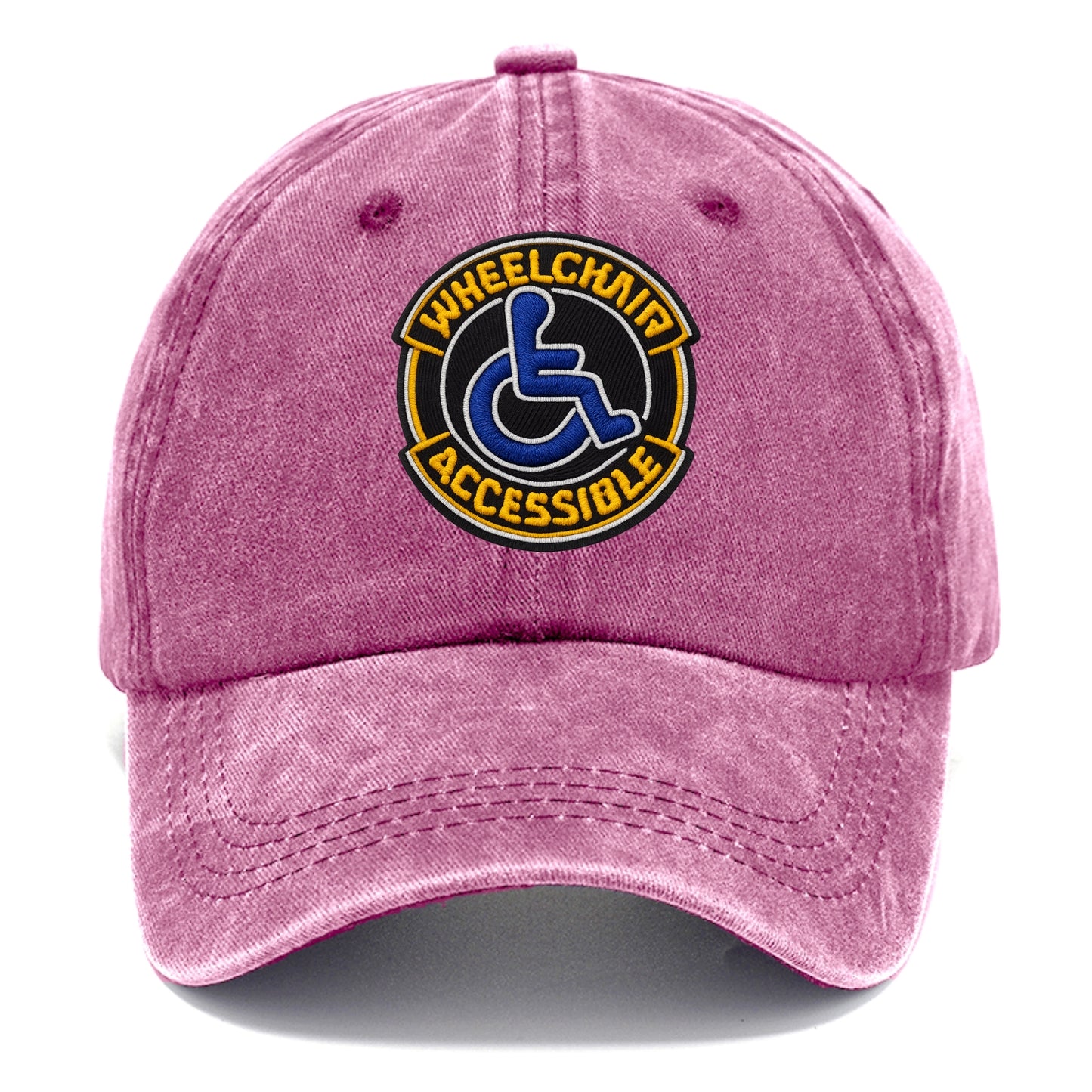 WHEELCHAIR ACCESSIBLE - accessibility symbol in blue , inclusion - Classic Cap - Dusty Rose(Rose)