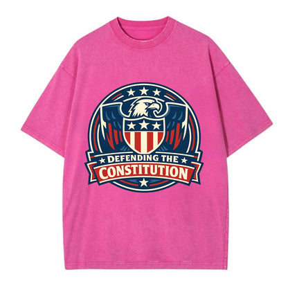 Defend Constitution - Vintage T-shirt - Dusty Rose(Rose)