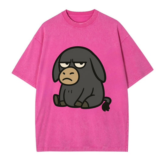 The Donky Judging Silently - Vintage T-shirt - Dusty Rose(Rose)
