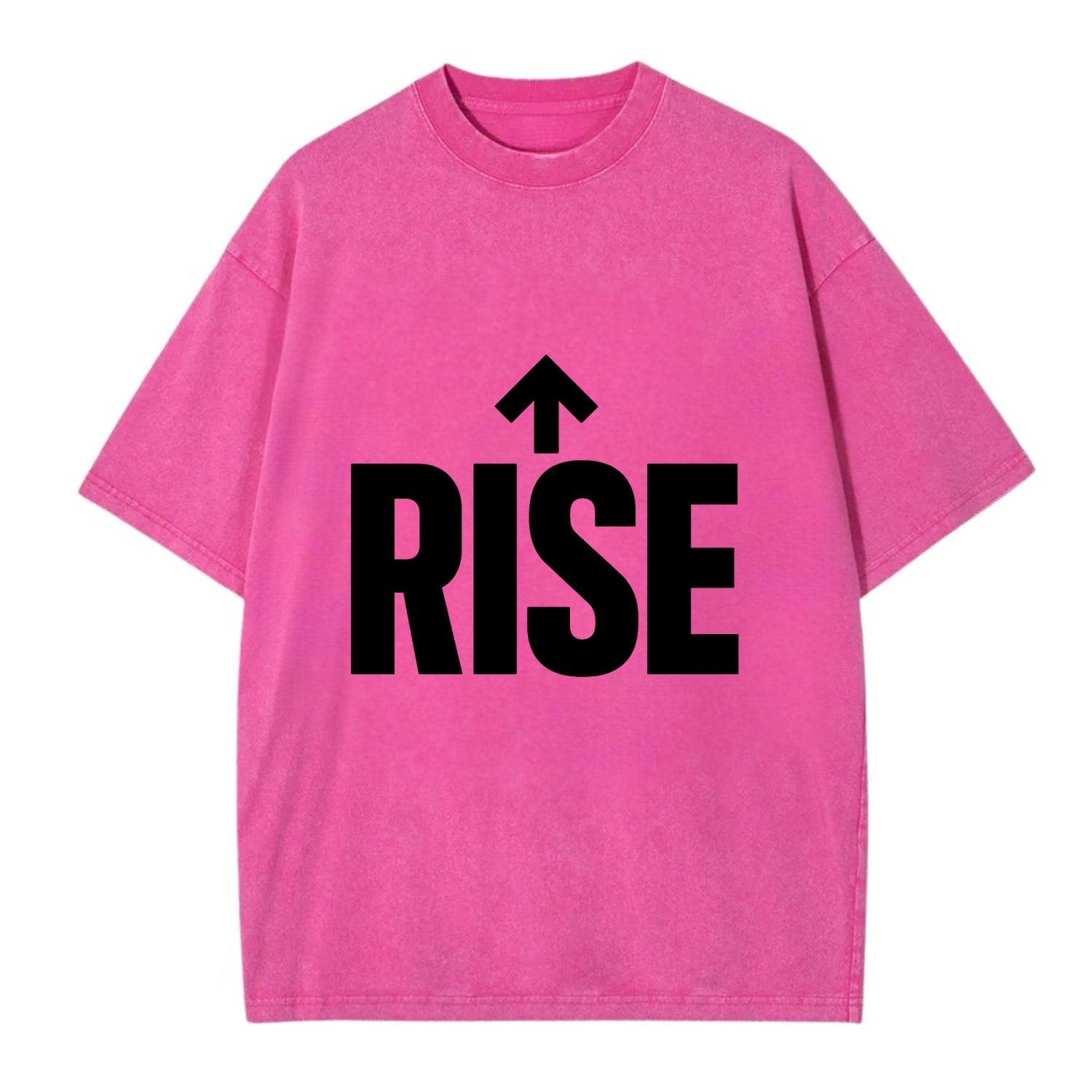 Bold typography design - "RISE" - getting up, ascending, elevating - Vintage T-shirt - Dusty Rose(Rose)