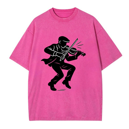 Irish folk musician traditional jig - Vintage T-shirt - Dusty Rose(Rose)